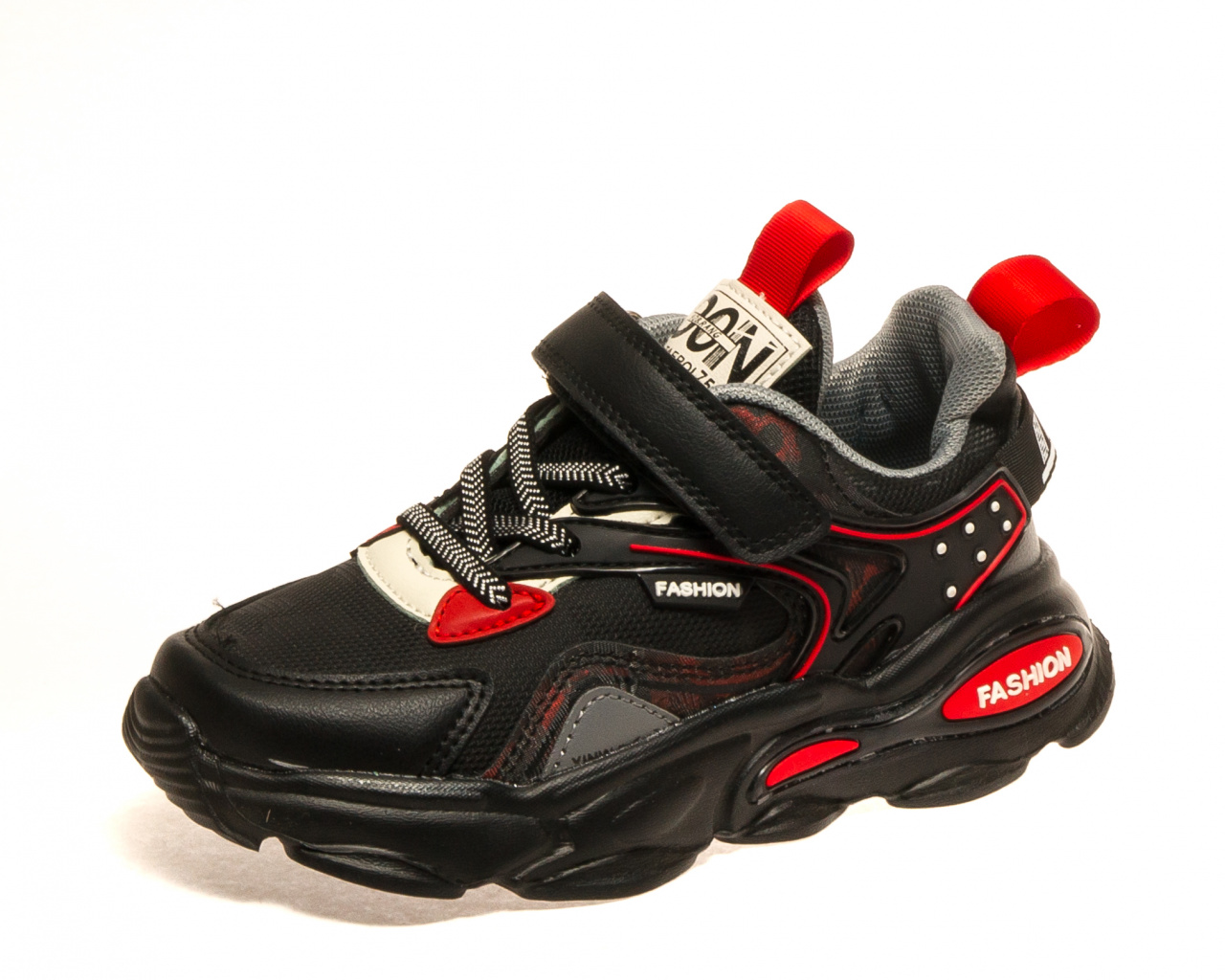 Картинка кроссовки/кеды B&G A323-3G чер/красный от магазина ON-FOOT